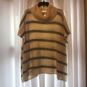 Loft Cream/gray Poncho. Xs/s NWT